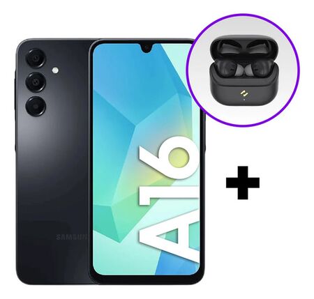 Combo Celular Samsung A16 128/4GB Black + Havit TW982 Black