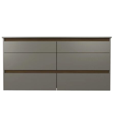 Comoda 6 Cajones 1.28 Mts Linea Home Tables Cod: 3113 Gris
