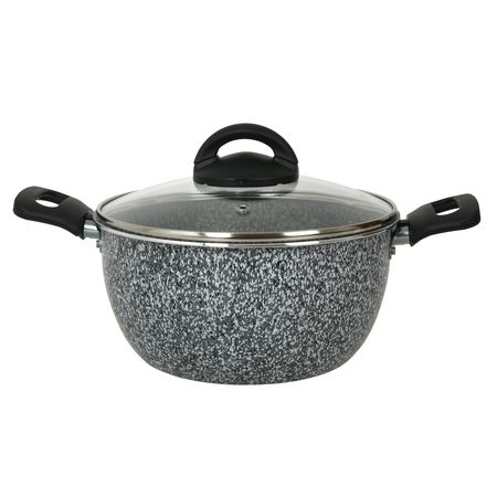 Cacerola Aston 20 Cm Tapa Vidrio Antiadherente Pedra