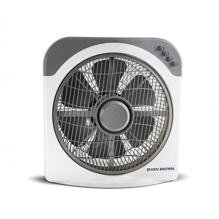 VENTILADOR TURBO KEN BROWN KB-12N 12 PULGADAS GIRATORIO 40W BLANCO GRIS