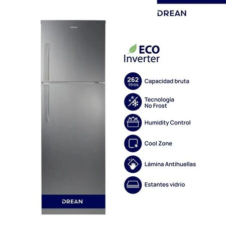 HELADERA DREAN RZN262FXARX0 262L NF INVERTER INOXIDABLE