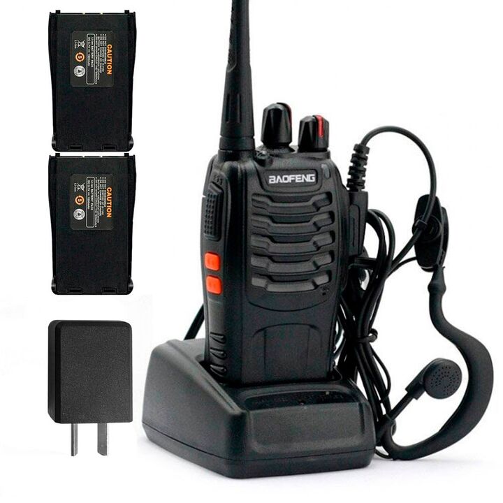 Handy Baofeng BF-888S 5w 16CH UHF Hasta 10km + 2 Baterías y Manos Libres - Vista 1