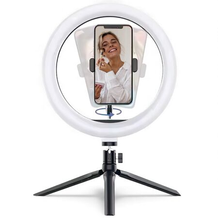 Aro de luz LED con tripode Klasse (KS1401)