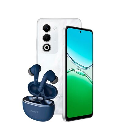 Combo Oppo A5 4G 4+256GB Blanco + Auriculares TWS Hune Soja ANC+ENC