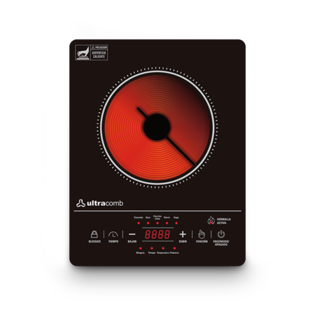 Anafe Electrico Ultracomb 1 Hornalla 2000 W Vitrocerámica An-2211