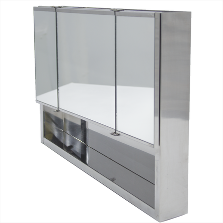 Botiquín 3 Cuerpos Espejo Baño Acero Inox 60x50x8 Cm Dhinox