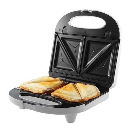 Sandwichera Smartlife SWD5000 2 en 1 Antiadherent Blanco