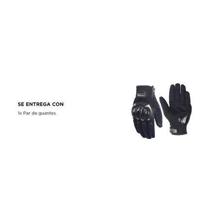 Guantes de Moto Riding Tribe con Protección de Nudillos y Palma - Talle L