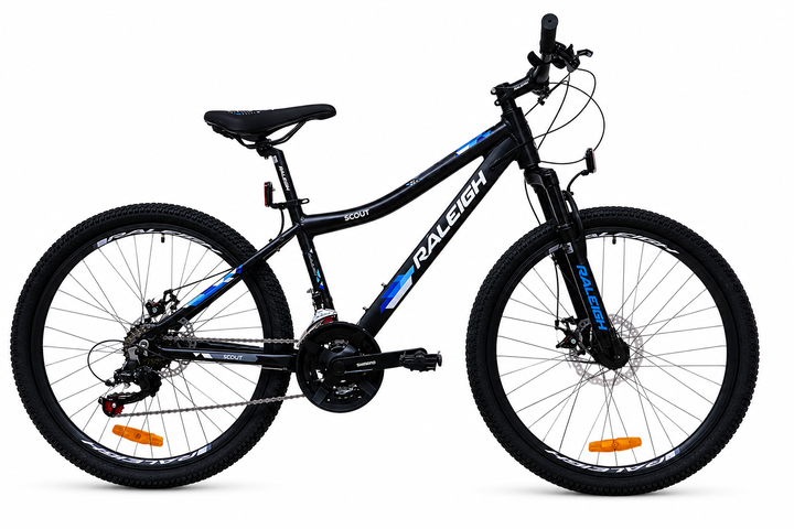Bicicleta Raleigh SCOUT - Negro - Cuadro de aluminio_ Frenos a disco- 21Vel. - Rodado 24" - Vista 1