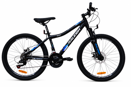 Bicicleta Raleigh SCOUT - Negro - Cuadro de aluminio_ Frenos a disco- 21Vel. - Rodado 24"