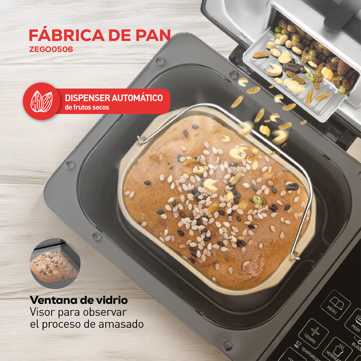 Horno Fabrica De Pan 20 Programas Capacidad 1kg Zego 900w - Vista 2