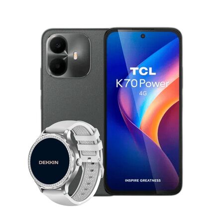 Combo TCL K70 Power 4+256GB Negro + Smartwatch Dekkin Shine