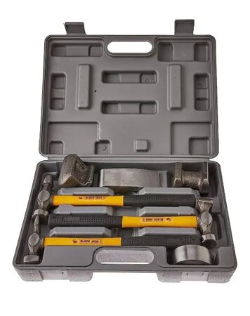 Set Chapista 7 Piezas Black Jack G150 Acero Forjado Maletin