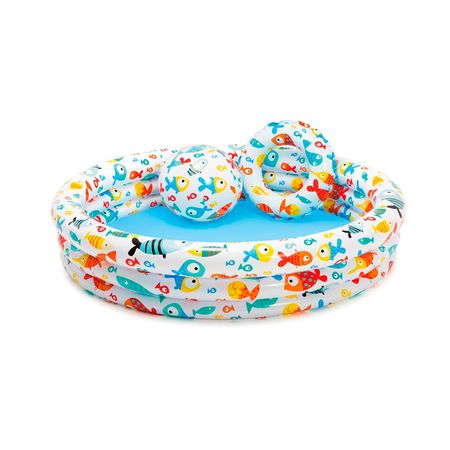Pileta Inflable Infantil Intex Fishbowl Set 248 Lt 132 X 28 Cm 19619/4