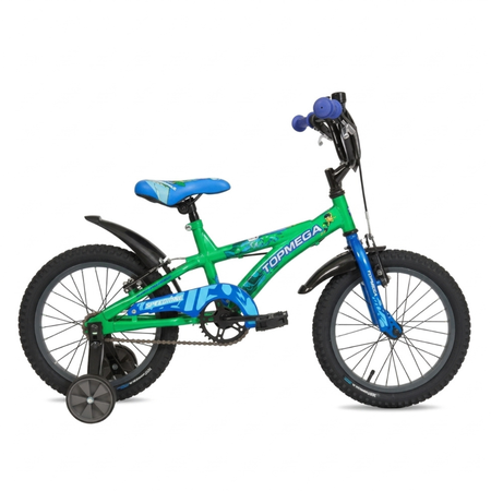 Bicicleta Infantil Topmega Speedmike Talle Único R16 1V Verde/Azul