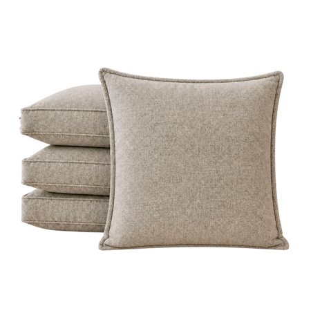 Pack x4 Almohadones Rustico Antidesgarro Sillon 50x50 Beige