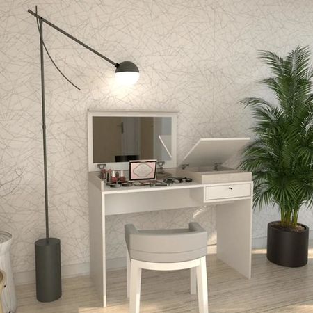 Comoda Maquillador 2 Puertas DS Home Blanco Nevado 101x77x45 cm