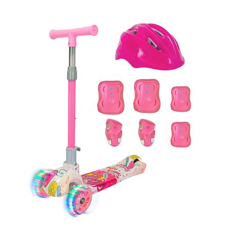 Monopatín Sweet Candy SCO018G2 con Casco y Protecciones 