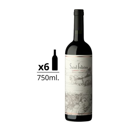 Vino Tinto Saint Felicien Cabernet - Merlot Caja x 6