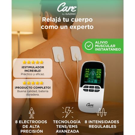 Electroestimulador Digital Portátil Gadnic De 8 Electrodos 3000mhz