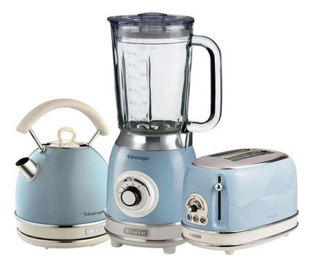Set Ariete Licuadora Tostadora Pava Electrica Celestes