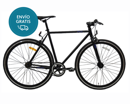 Bicicleta Fixie Fire Bird / 700x23c / Cuadro de acero / 1Vel. / Talle 56 / Negro-Azul