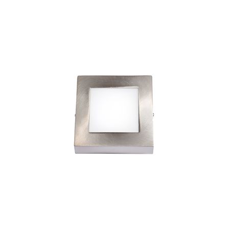 Aplique Plafon Techo Cuadrado Frio 6w Plata