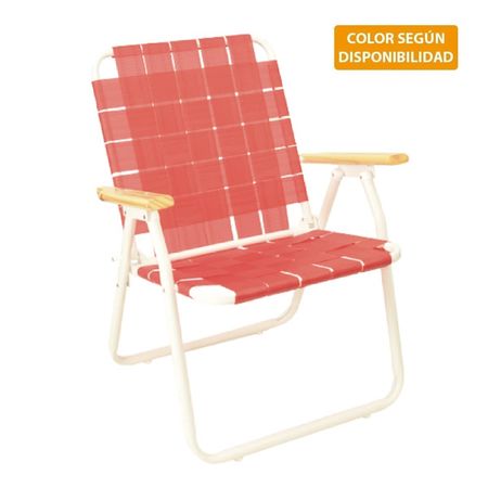 Sillon Plegable Descansar Art. 10001 C/Cintas Caño 7/8" *Color segun disponibilidad*