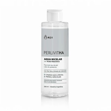 Agua Micelar Facial Perlivitha Limpieza Hidratante 200ml