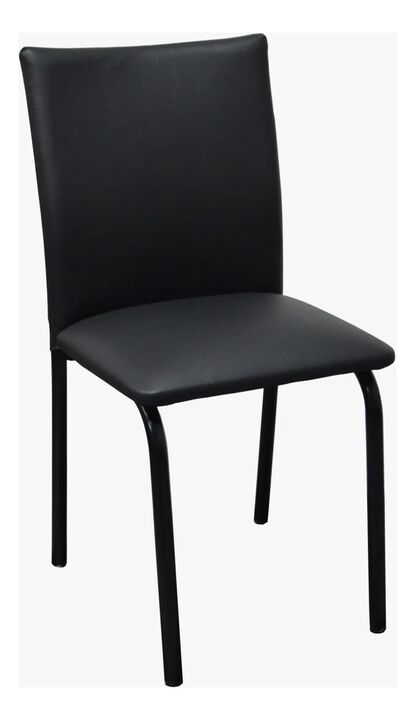 Juego De Mesa 1.4 X 0.80 Y 6 Sillas Cuerina Dakot Negro - Vista 4