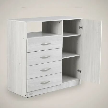 Cajonera Chifonier Platinum 4 Cajones / 1 Puerta Gris Andino