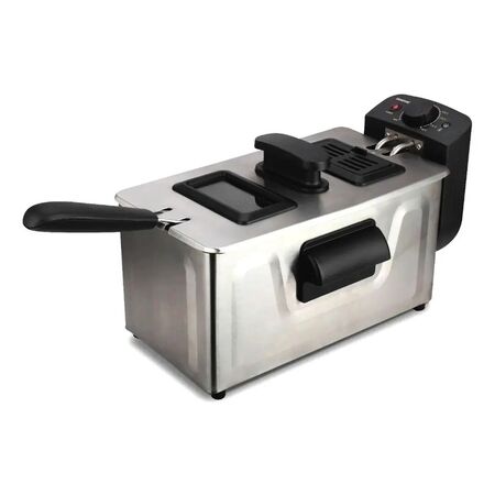 Freidora Electrica 3 Litros 1800w Acero Inoxidable Daewoo