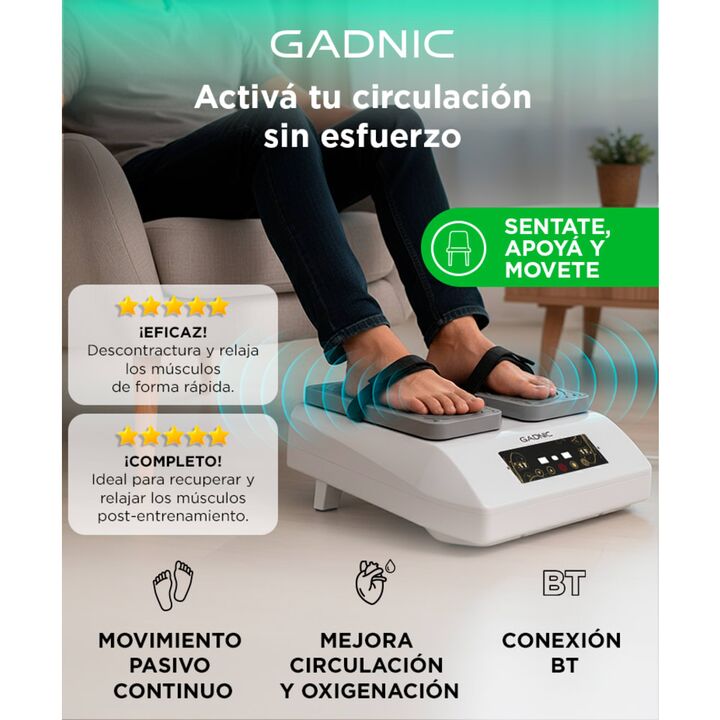 Masajeador Gadnic Easy Move Magnet Pro Piernas Pies 3 Niveles 30 Velocidades - Vista 2