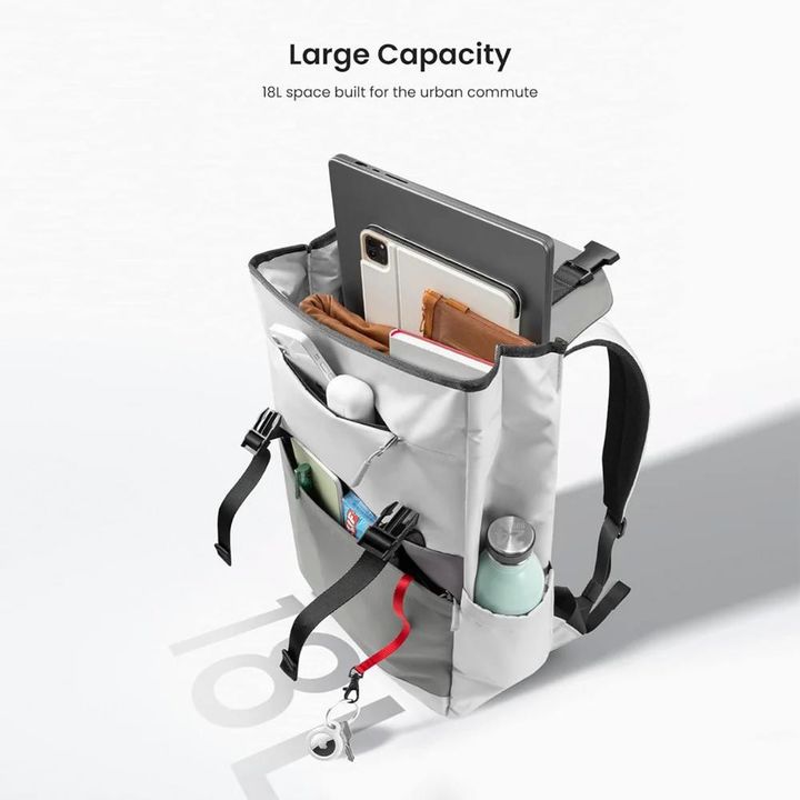 Mochila Notebook Tomtoc Slash-T64 Flip 15,6" 18L Blanco - Vista 1