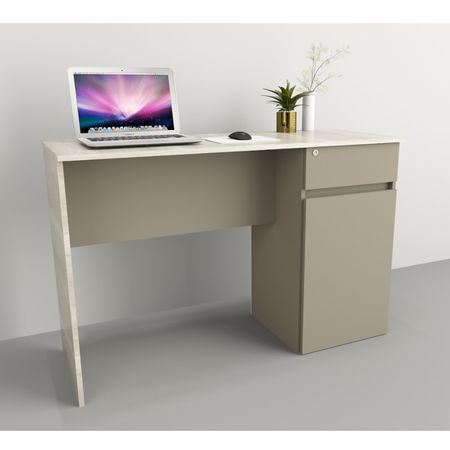 Escritorio Juvenil 1 Cajón 1.16 Mts Tables Cod: 3045 Nevado y Gris