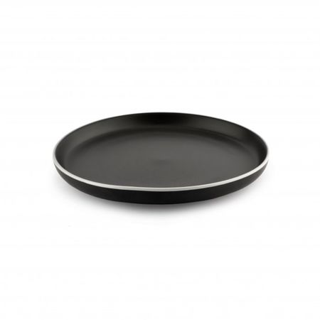 Plato De Postre Sakura Negro Porcelana 20 cm