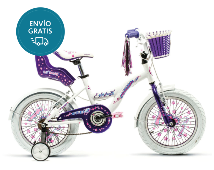 Bicicleta Raleigh Lilhon / Blanco/Violeta / Frenos V-Brake/ Cuadro de aluminio / 1vel. / Rodado 16" - Vista 1
