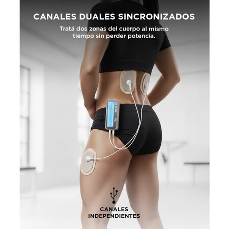 Electroestimulador Muscular Portátil Gadnic 91280 20 Niveles 6 Programas Recargable 3.7V