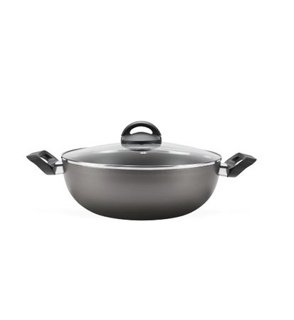 Wok c/Tapa y Manija 28 cm   Plata Brinox ( 7210/195)