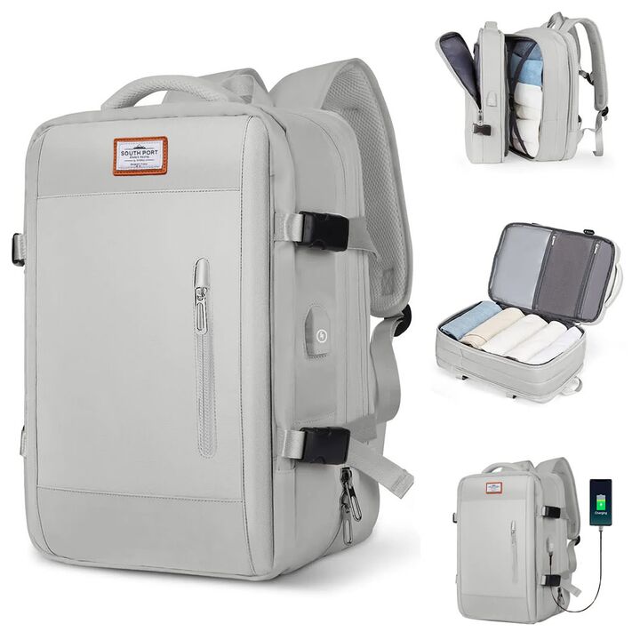 Mochila de Viaje Gadnic Expansible Impermeable (Gris) - Vista 7
