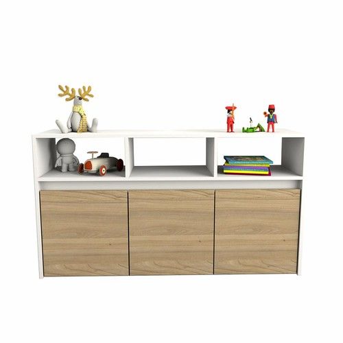 Juguetero 3 Cajones DS Home Blanco Olmo 127x70x36 cm - Vista 2