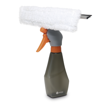 LIMPIADOR DE VIDRIOS 3 EN 1 CON  ROCIADOR, SECADOR Y PAÑO