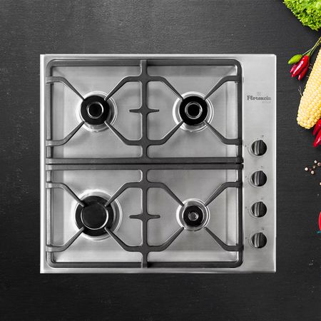 Anafe Florencia 60 CM Acero Inoxidable Flor 6748I