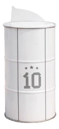 Yerbera Lusqtoff Lata Tambor 3 Estrellas Arg Pico Vertedor Blanco