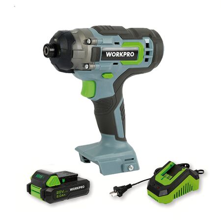 Combo Atornillador Impacto 20v + Batería + Cargador WORKPRO