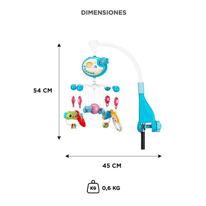 Sonajero Móvil Giratorio Gadnic Musical con Proyector Luz - Vista 5