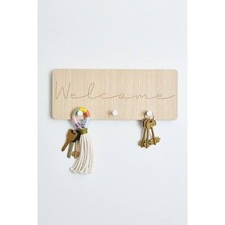 Portallaves Key Welcome. Color Roble