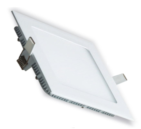 Panel Plafon Foco 6w Para Embutir Cuadrado X 10 U 6500k Fría
