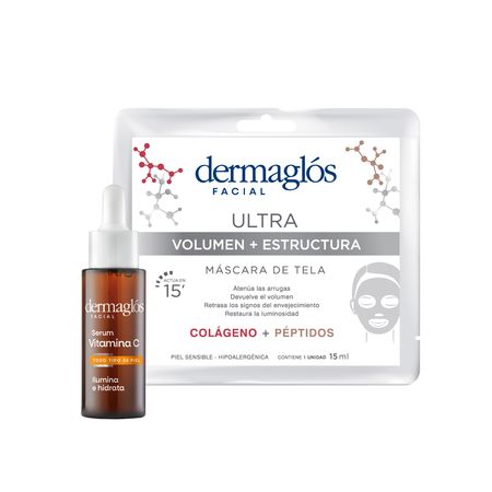 Dermaglos Set Serum Vitamina C + Mascara Ultra Volumen