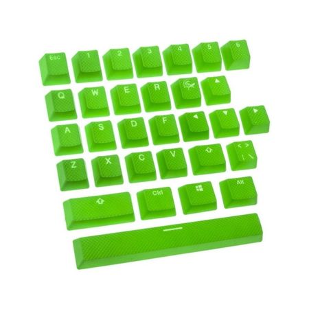 Set 31 Teclas Ducky Verde Goma Traslúcidas Rugosas